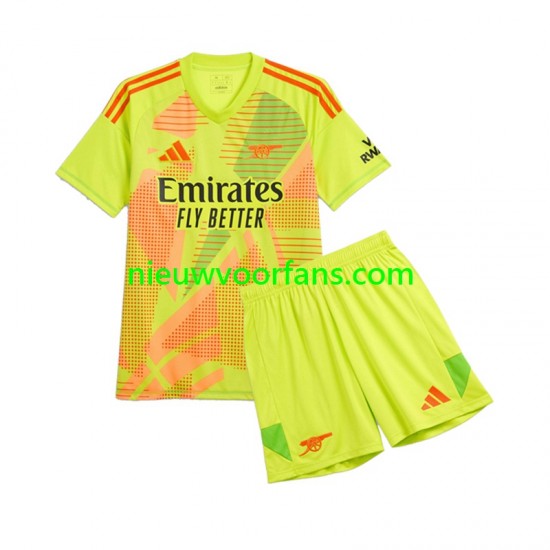 Arsenal Kind Shirt met Bedrukking Doelman Thuis 2024-2025 Korte Mouw