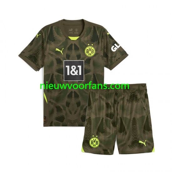 Borussia Dortmund Kind Shirt met Bedrukking Doelman Thuis 2024-2025 Korte Mouw