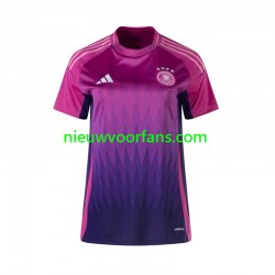 Duitsland Dames Shirt met Bedrukking Uit Euro 2024 Korte Mouw