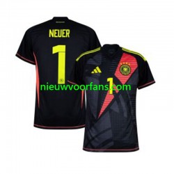 Duitsland Heren Shirt met Bedrukking Doelman Manuel Neuer 1 Thuis Euro 2024 Korte Mouw