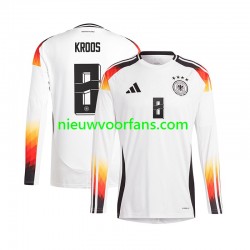 Duitsland Heren Shirt met Bedrukking Toni Kroos 8 Thuis Euro 2024 Lange Mouw