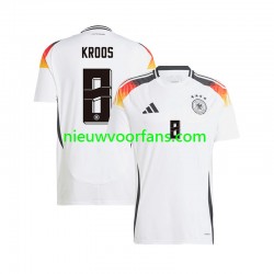 Duitsland Heren Shirt met Bedrukking Toni Kroos 8 Thuis Euro 2024 Korte Mouw