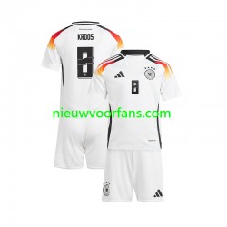 Duitsland Kind Shirt met Bedrukking Toni Kroos 8 Thuis Euro 2024 Korte Mouw