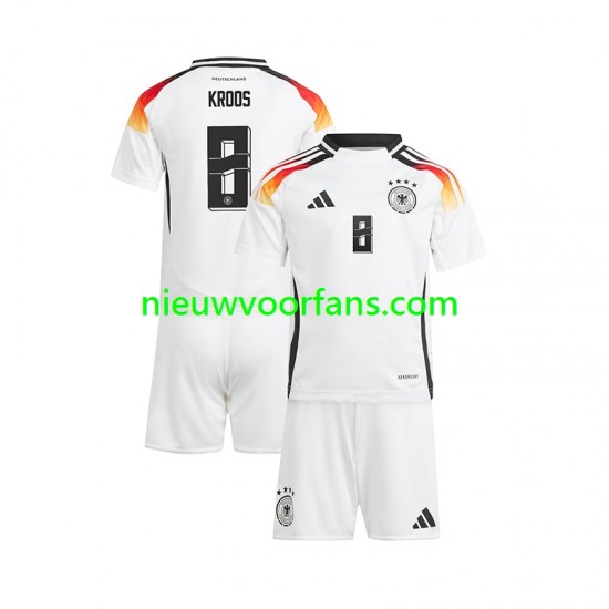 Duitsland Kind Shirt met Bedrukking Toni Kroos 8 Thuis Euro 2024 Korte Mouw