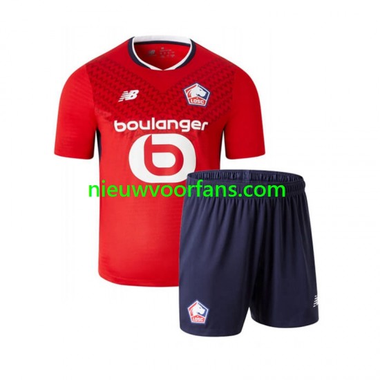 LOSC Lille Kind Shirt met Bedrukking Thuis 2024-2025 Korte Mouw