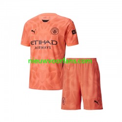 Manchester City Kind Shirt met Bedrukking Doelman Uit 2024-2025 Korte Mouw