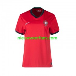 Portugal Dames Shirt met Bedrukking Thuis Euro 2024 Korte Mouw