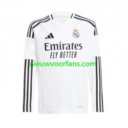 Real Madrid Heren Shirt met Bedrukking Thuis 2024-2025 Lange Mouw