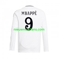 Real Madrid Heren Shirt met Bedrukking Mbappé Kylian 9 Thuis 2024-2025 Lange Mouw
