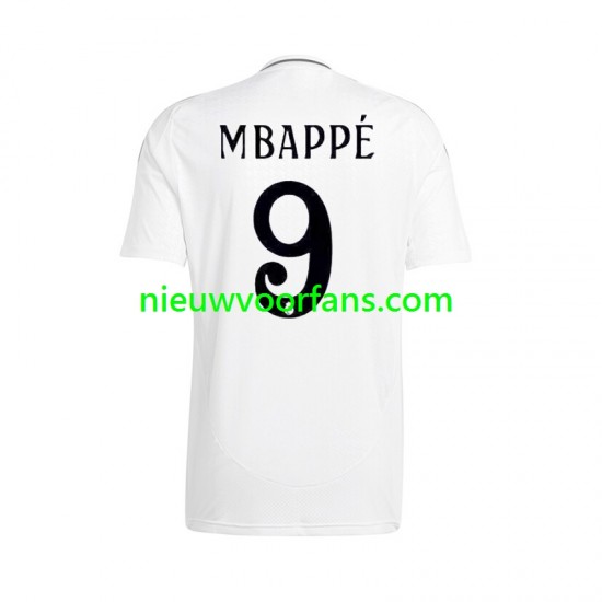 Real Madrid Heren Shirt met Bedrukking Mbappé Kylian 9 Thuis 2024-2025 Korte Mouw
