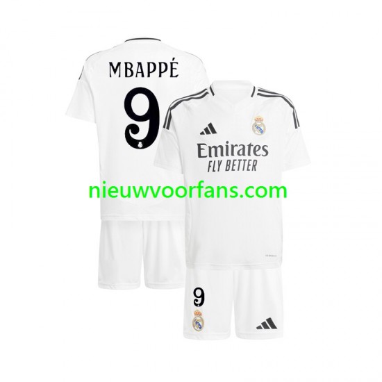 Real Madrid Kind Shirt met Bedrukking Mbappé Kylian 9 Thuis 2024-2025 Korte Mouw