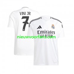 Real Madrid Heren Shirt met Bedrukking Vinicius Junior 7 Thuis 2024-2025 Korte Mouw