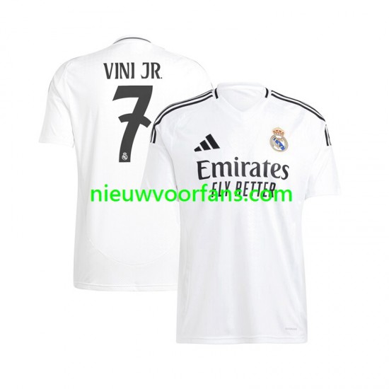 Real Madrid Heren Shirt met Bedrukking Vinicius Junior 7 Thuis 2024-2025 Korte Mouw
