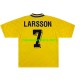 Zweden Heren Shirt met Bedrukking Henrik Larsson 7 Retro Thuis 1994 Korte Mouw