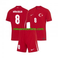 Turkije Kind Shirt met Bedrukking Arda Guler 8 Uit Euro 2024 Korte Mouw