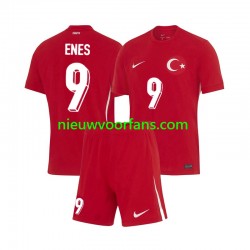 Turkije Kind Shirt met Bedrukking Enes Unal 9 Uit Euro 2024 Korte Mouw