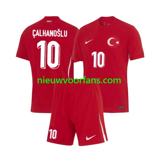 Turkije Kind Shirt met Bedrukking Hakan Calhanoglu 10 Uit Euro 2024 Korte Mouw