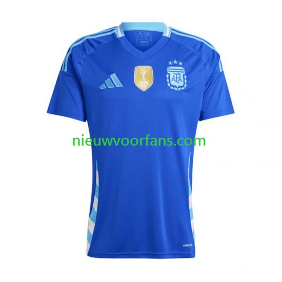 Argentinië Heren Shirt met Bedrukking Uit Copa America 2024 Korte Mouw