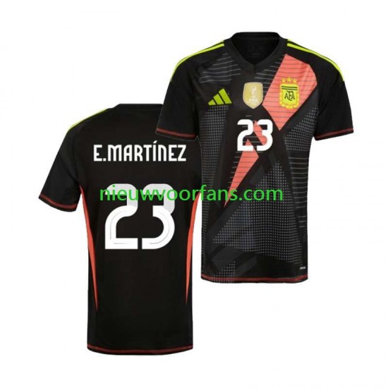 Argentinië Heren Shirt met Bedrukking Doelman Emiliano Martinez 23 Thuis Copa America 2024 Korte Mouw
