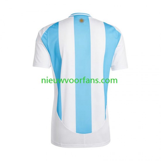 Argentinië Heren Shirt met Bedrukking Thuis Copa America 2024 Korte Mouw