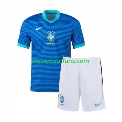 Brazilië Kind Shirt met Bedrukking Uit Copa America 2024 Korte Mouw