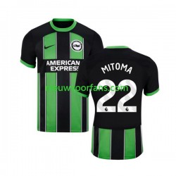 Brighton & Hove Albion Heren Shirt met Bedrukking Mitoma 22 Uit 2023-2024 Korte Mouw