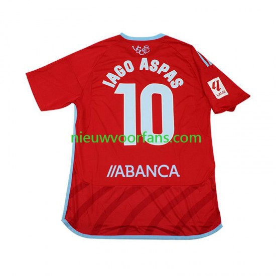 Celta de Vigo Heren Shirt met Bedrukking Iago Aspas 10 Uit 2023-2024 Korte Mouw