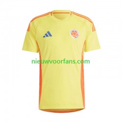 Colombia Heren Shirt met Bedrukking Thuis Copa America 2024 Korte Mouw