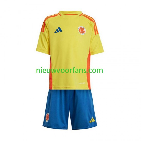 Colombia Kind Shirt met Bedrukking Thuis Copa America 2024 Korte Mouw