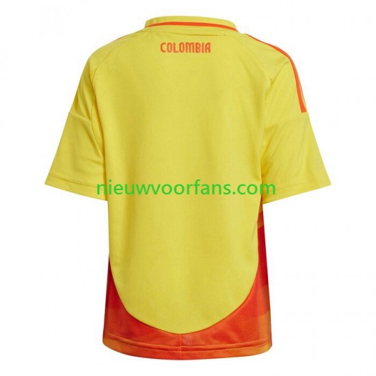Colombia Kind Shirt met Bedrukking Thuis Copa America 2024 Korte Mouw