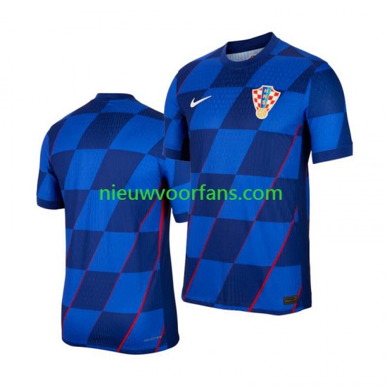 Kroatië Heren Shirt met Bedrukking Uit Euro 2024 Korte Mouw