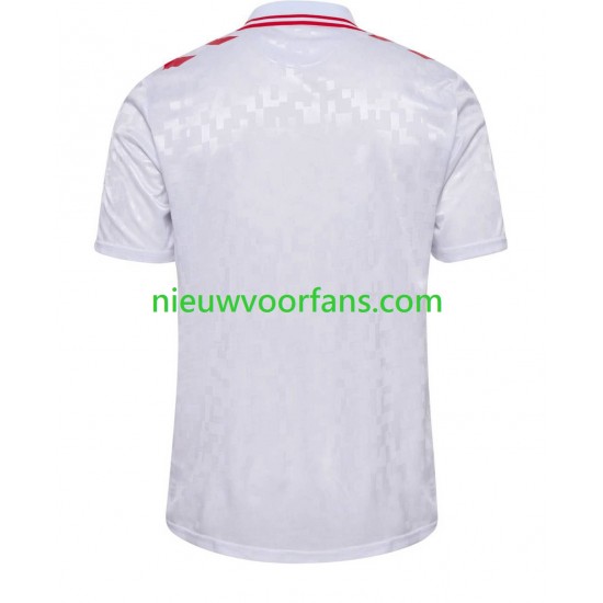 Denemarken Heren Shirt met Bedrukking Uit Euro 2024 Korte Mouw