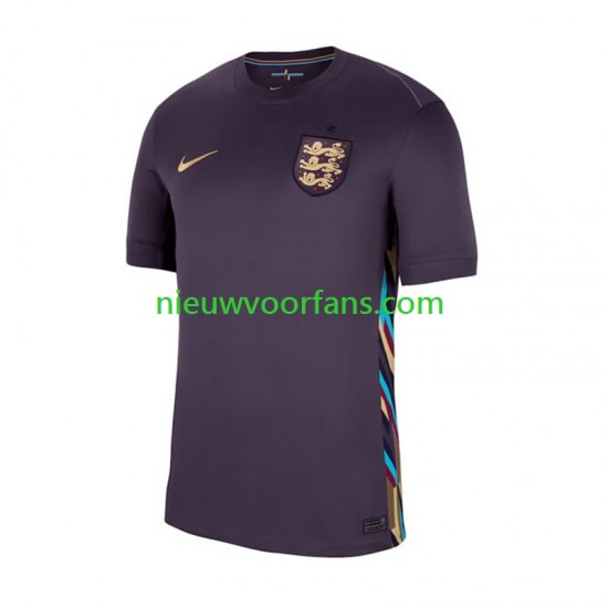 Engeland Heren Shirt met Bedrukking Uit Euro 2024 Korte Mouw