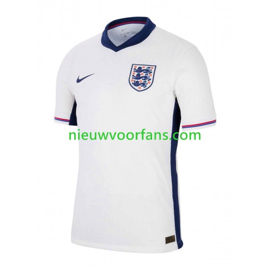 Engeland Heren Shirt met Bedrukking Thuis Euro 2024 Korte Mouw