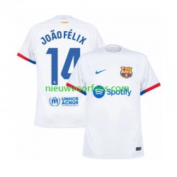 FC Barcelona Heren Shirt met Bedrukking Joao Felix 14 Uit 2023-2024 Korte Mouw