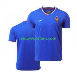 Frankrijk Heren Shirt met Bedrukking Thuis Euro 2024 Korte Mouw