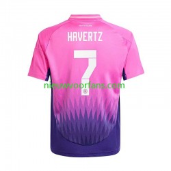 Duitsland Heren Shirt met Bedrukking Havertz 7 Uit Euro 2024 Korte Mouw