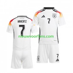 Duitsland Kind Shirt met Bedrukking Havertz 7 Thuis Euro 2024 Korte Mouw