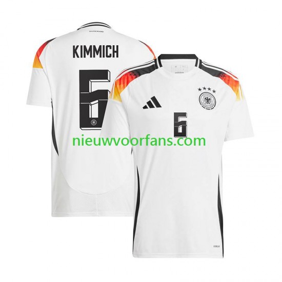 Duitsland Heren Shirt met Bedrukking Joshua Kimmich 6 Thuis Euro 2024 Korte Mouw