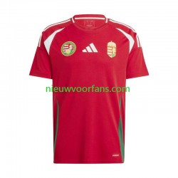 Hongarije Heren Shirt met Bedrukking Thuis Euro 2024 Korte Mouw