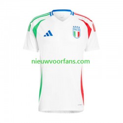 Italië Heren Shirt met Bedrukking Uit Euro 2024 Korte Mouw