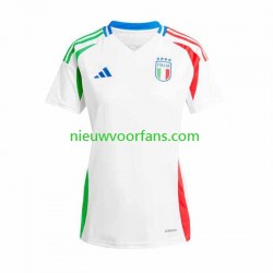 Italië Dames Shirt met Bedrukking Uit Euro 2024 Korte Mouw