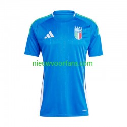 Italië Heren Shirt met Bedrukking Thuis Euro 2024 Korte Mouw