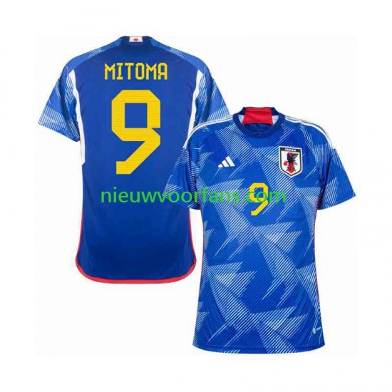 Japan Heren Shirt met Bedrukking MITOMA 9 Thuis WK 2022 Korte Mouw
