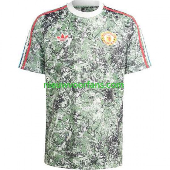 Manchester United Heren Shirt met Bedrukking Stone Roses Thuis 2023-2024 Korte Mouw