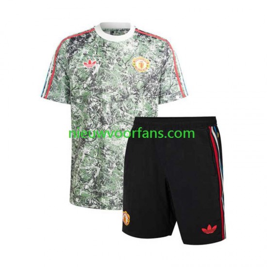Manchester United Kind Shirt met Bedrukking Stone Roses Thuis 2023-2024 Korte Mouw