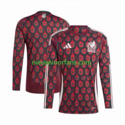 Mexico Heren Shirt met Bedrukking Thuis Copa America 2024 Lange Mouw