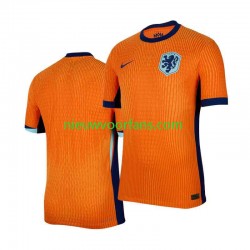 Nederland Heren Shirt met Bedrukking Thuis Euro 2024 Korte Mouw