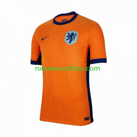 Nederland Heren Shirt met Bedrukking Thuis Euro 2024 Korte Mouw