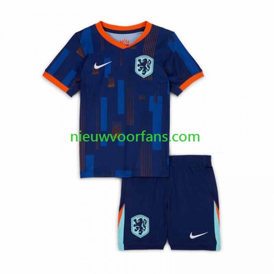 Nederland Kind Shirt met Bedrukking Uit Euro 2024 Korte Mouw